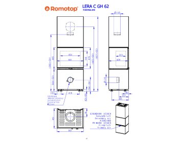 ROMOTOP LERA C GH 62 - дизайнерский камин в облицовке Thermaline
