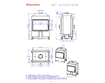 ROMOTOP HEAT T 3g 70.50.06 - туннельная каминная топка (тёмная камера)