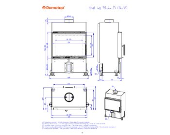 ROMOTOP HEAT 4g 59.44.14 - вузька повітряна камінна топка
