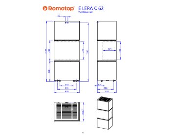ROMOTOP e-LERA C 62 - дизайнерский электрокамин в облицовке Thermaline