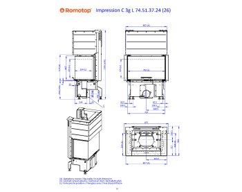 ROMOTOP IMPRESSION C 3G L 74.51.37.24 - тристороння камінна
