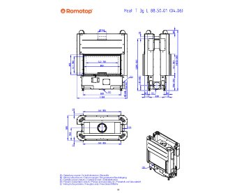 ROMOTOP HEAT T 3g L 88.50.06 - тунельна камінна топка з