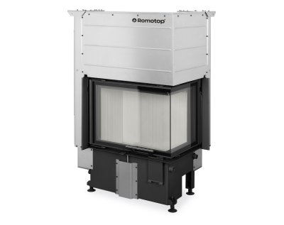 ROMOTOP IMPRESSION R 3G L 63.51.38.14 - угловая каминная топка с гильотиной (двойное стекло)