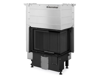 ROMOTOP IMPRESSION R 3G L 63.51.38.16 - угловая каминная топка с гильотиной (тёмная камера)