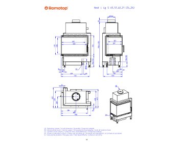 ROMOTOP HEAT L 4g S 65.51.40.24 - сталева кутова камінна топка