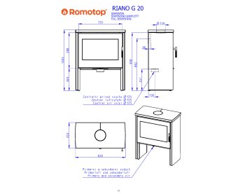 ROMOTOP RIANO G 20 камінь - широка камінна піч