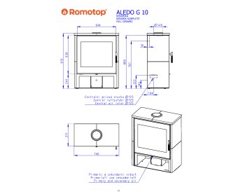 ROMOTOP ALEDO G 10 кераміка - піч камін на дровах