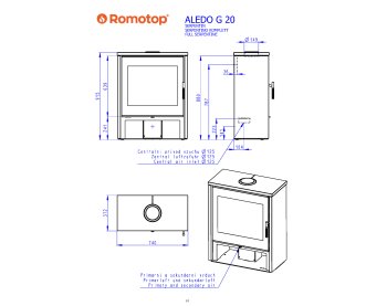 ROMOTOP ALEDO G 20 камінь - піч камін на дровах